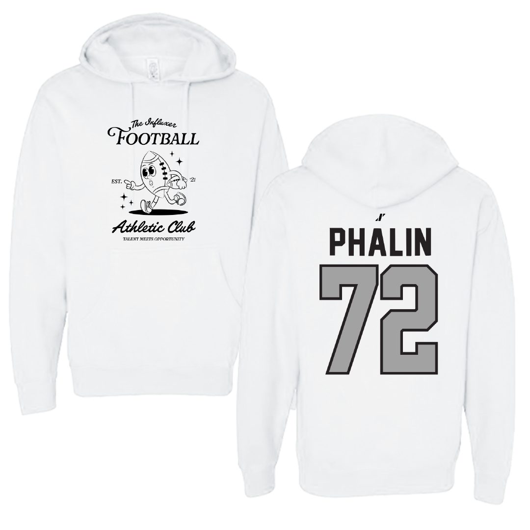 Football White Influxer Athletic Club Hoodie - #72 Cooper Phalin