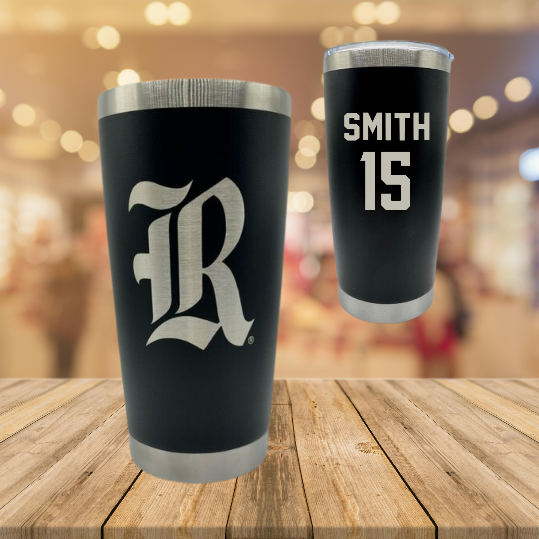 Rice University Baseball Black Stainless Steel Tumbler - #15 Luke Smith