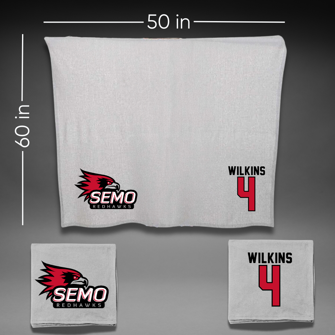Southeast Missouri State University Softball Gray Blanket - #4 Kinley Wilkins