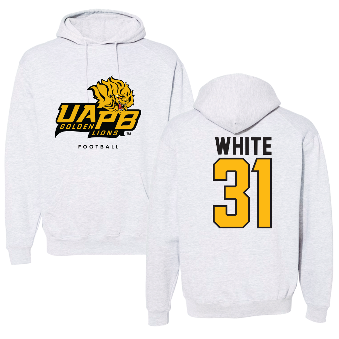 University of Arkansas-Pine Bluff Football Gray Hoodie - #31 Jaylen White