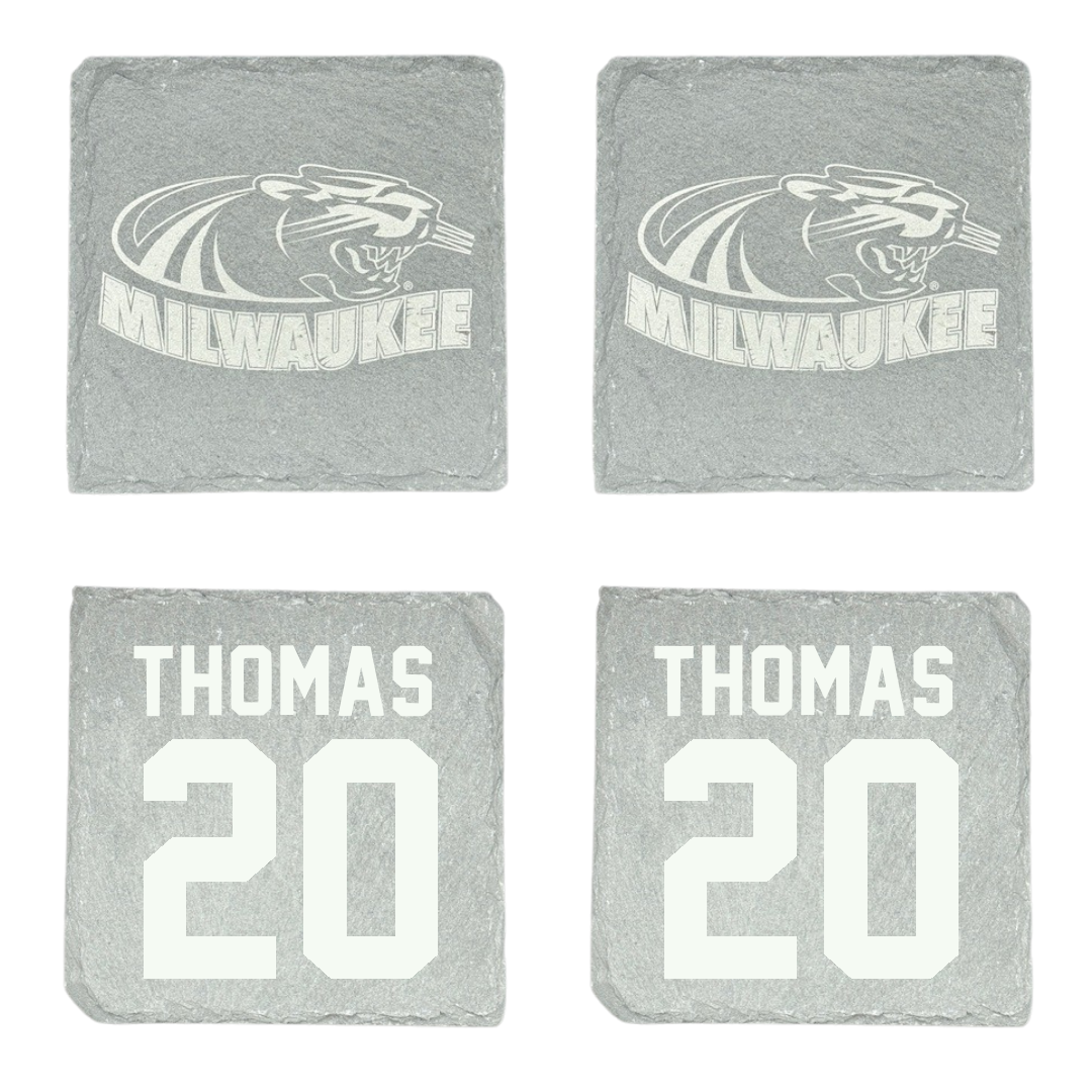 University of Wisconsin-Milwaukee Basketball Stone Coaster (4 Pack)  - #20 Maurice Thomas