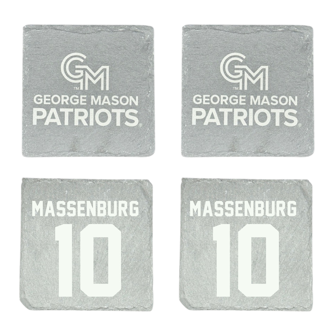 George Mason University Basketball Stone Coaster (4 Pack)  - #10 Trinity Massenburg