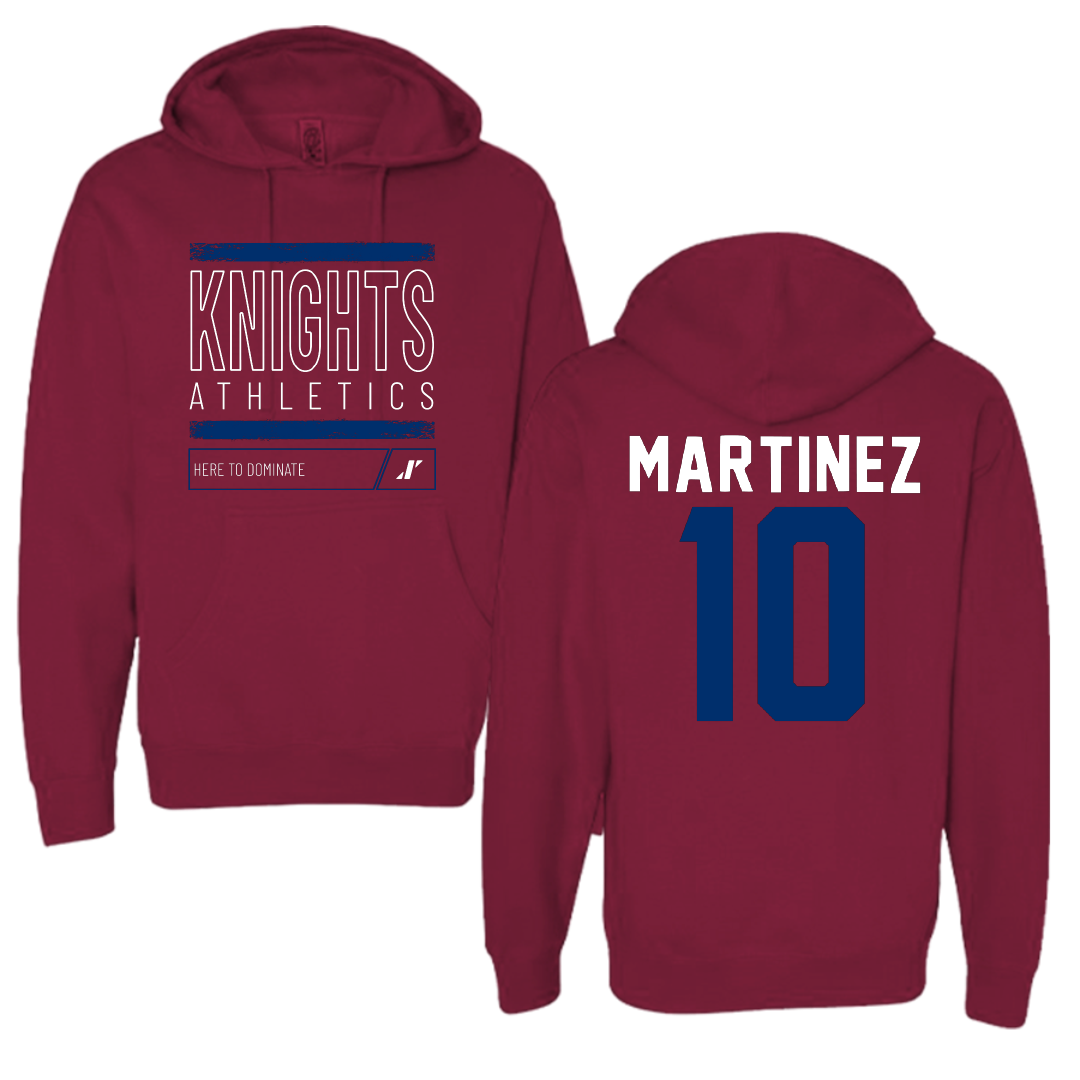 Fairleigh Dickinson University-Metropolitan Campus Soccer Maroon Dominate Hoodie - #10 Laura Martinez