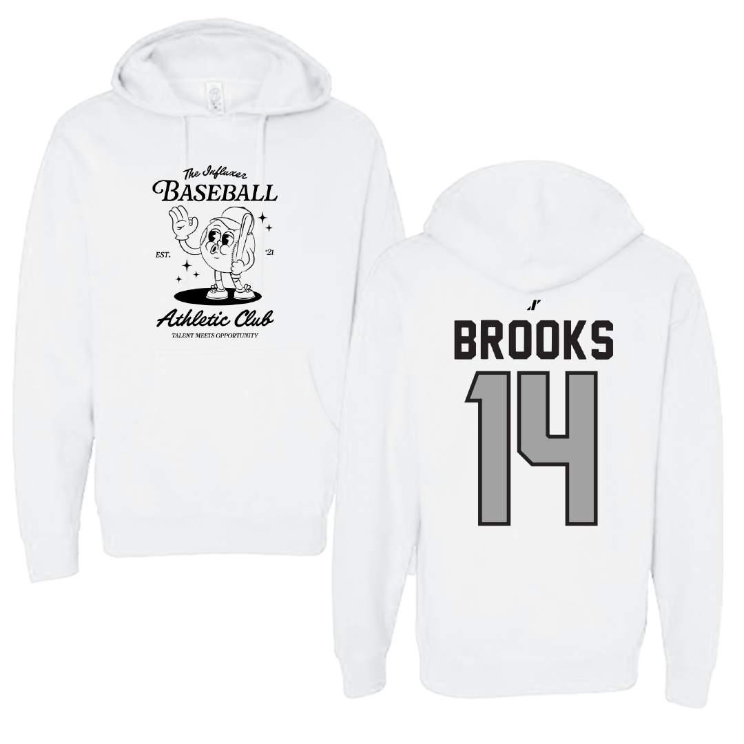 Baseball White Influxer Athletic Club Hoodie - #14 TJ Brooks