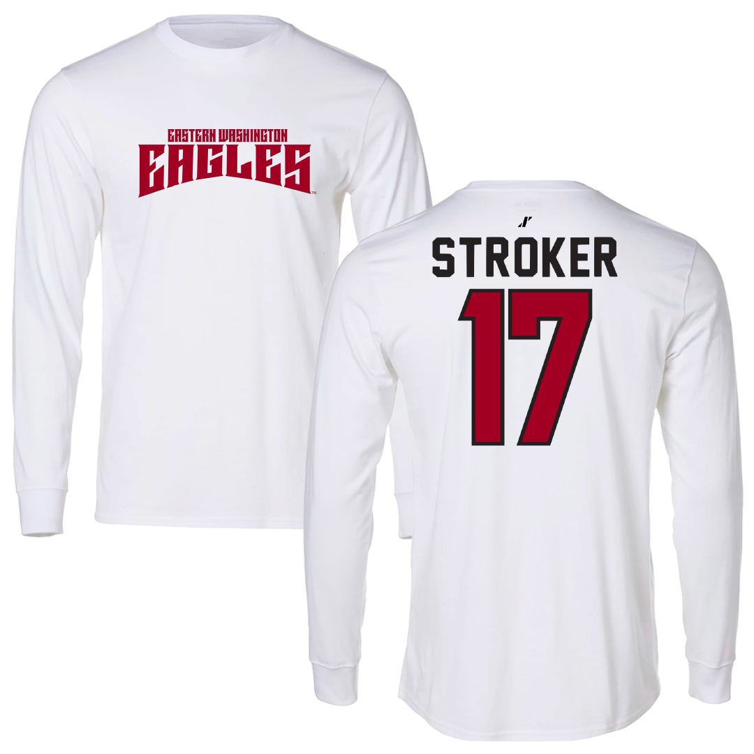 Eastern Washington University Soccer White Classic Long Sleeve - #17 Kyla Stroker