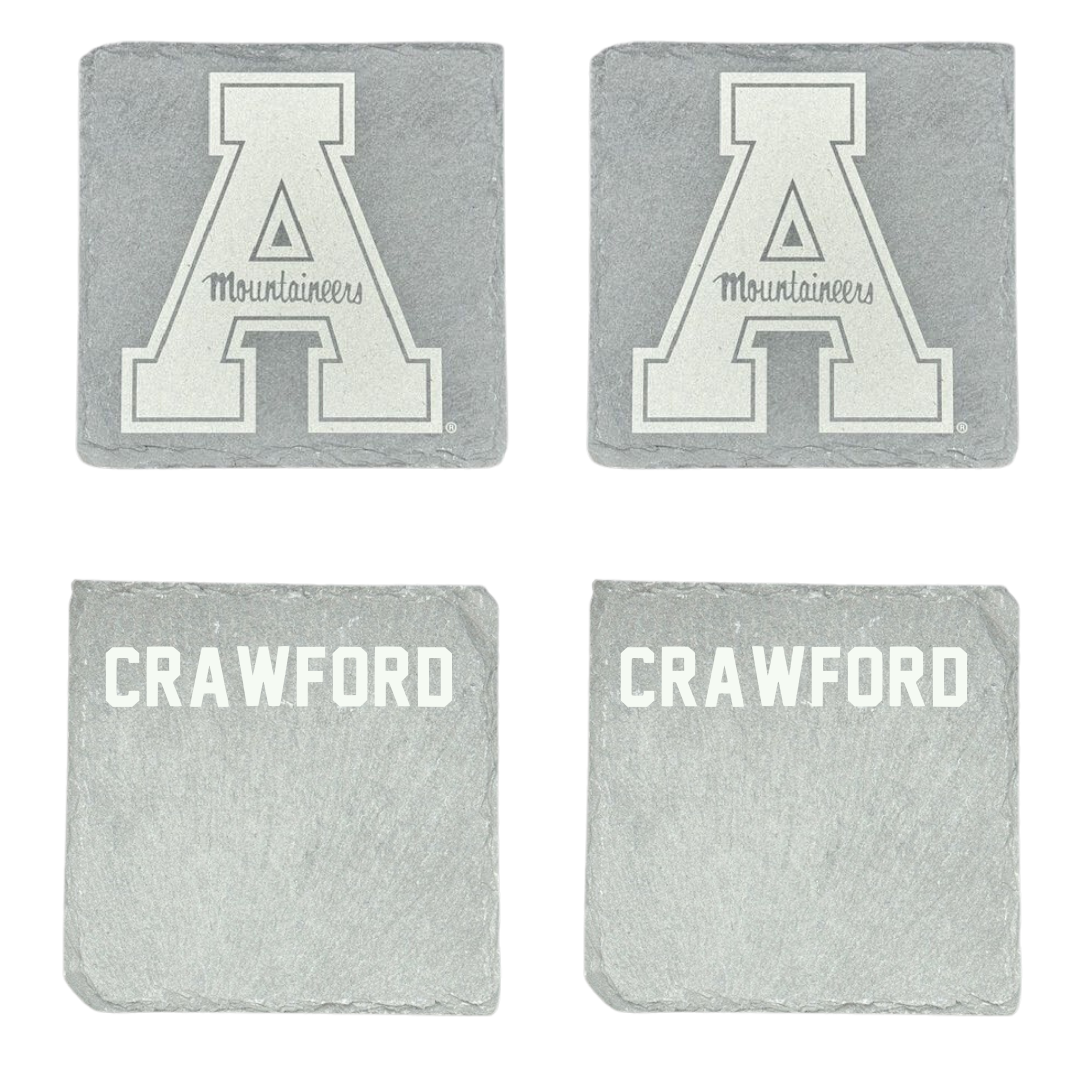 Appalachian State University TF and XC Stone Coaster (4 Pack)  - Deuce Crawford