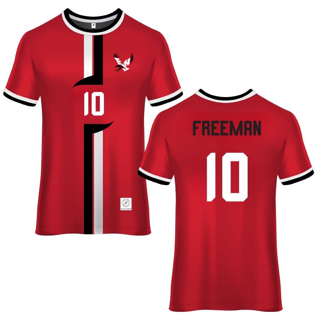 Eastern Washington University Red Soccer Jersey - #10 Charity Freeman
