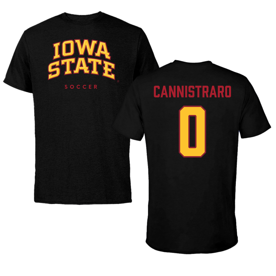 Iowa State University Soccer Black Tee - #0 Kasey Cannistraro