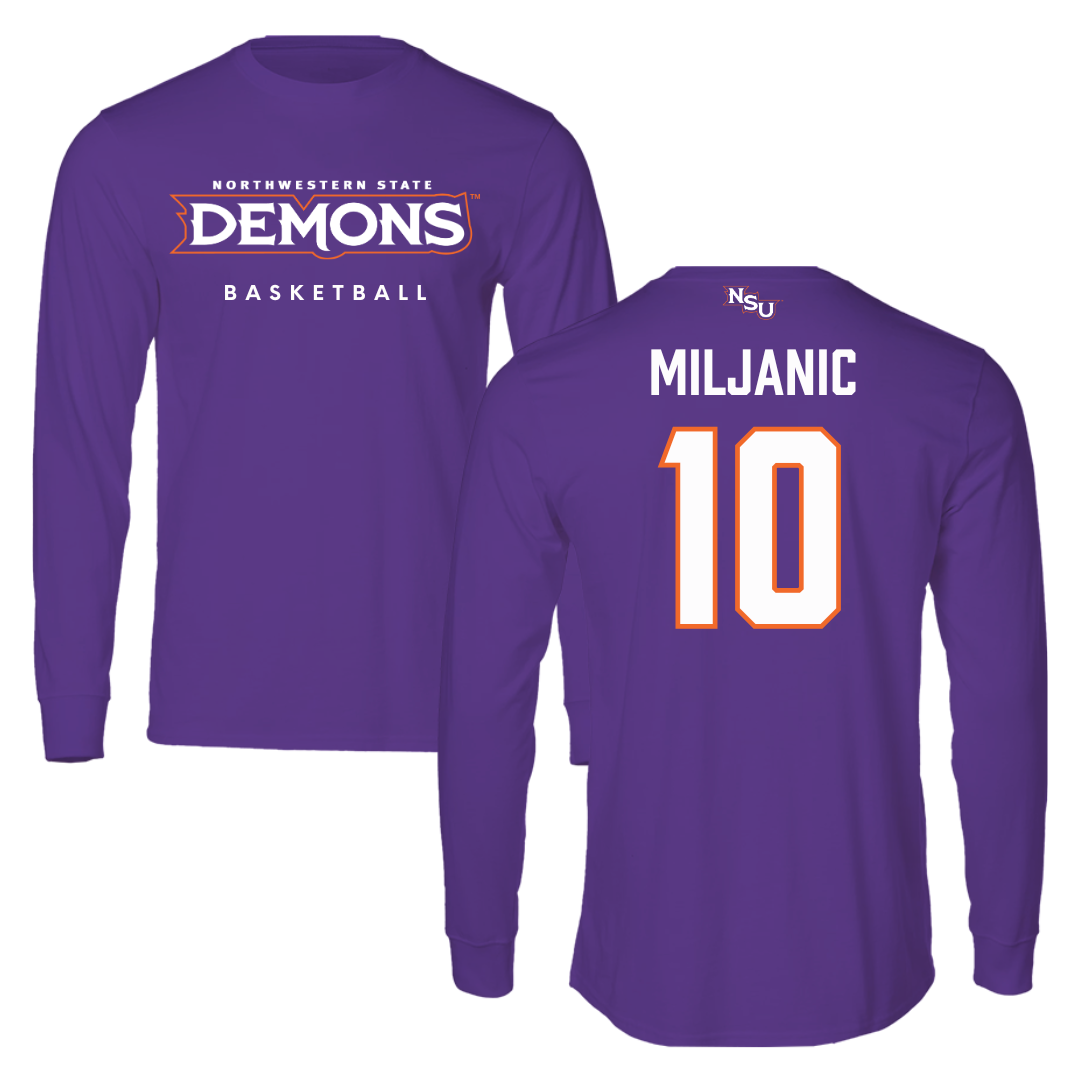 Northwestern State University Basketball Purple Demons Performance Long Sleeve - #10 Ivona Miljanic