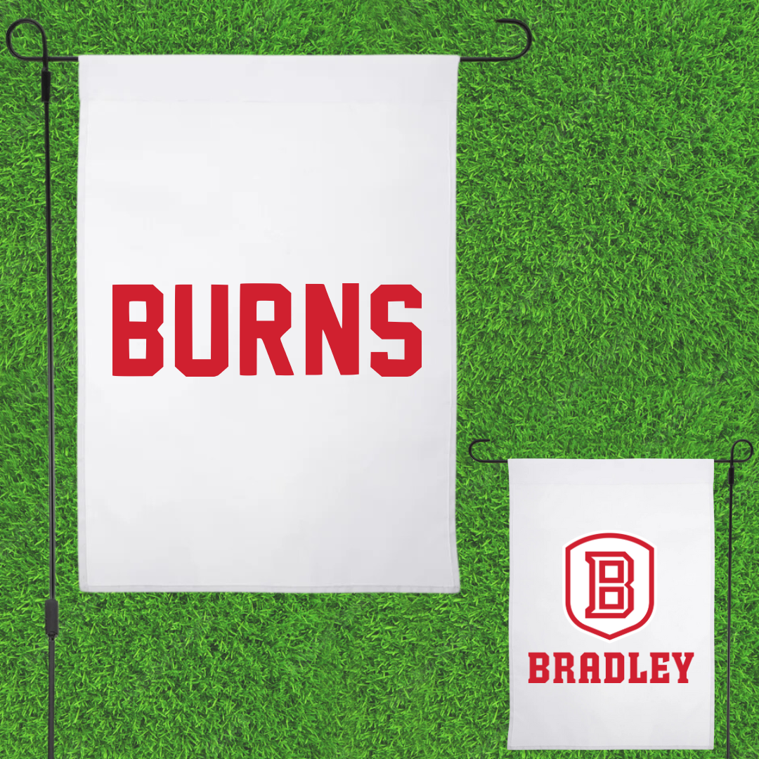 Bradley University TF and XC White Garden Flag - Oliver Burns