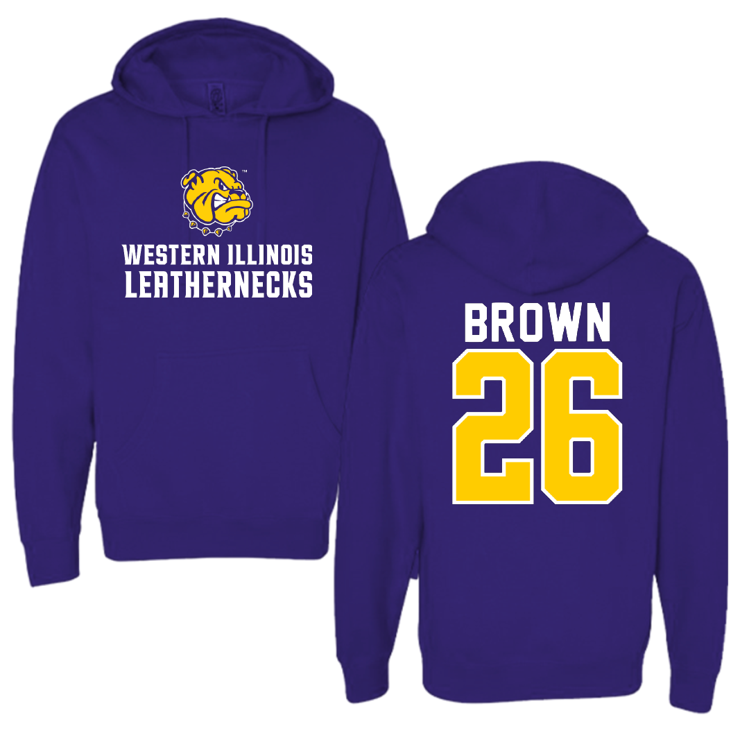 Western Illinois University Softball Purple Hoodie - #26 Payton Brown