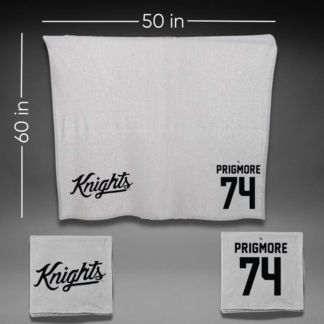 University of Central Florida Football Gray Knights Blanket - #74 Matthew Prigmore