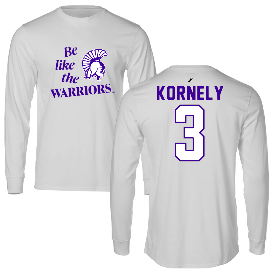Winona State University Volleyball Light Gray Be Like Us Performance Long Sleeve - #3 Kenna Kornely