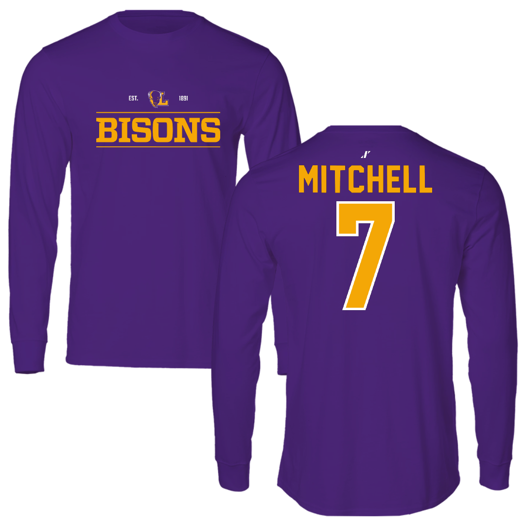 Lipscomb University Baseball Purple General Performance Long Sleeve - #7 Joey Mitchell