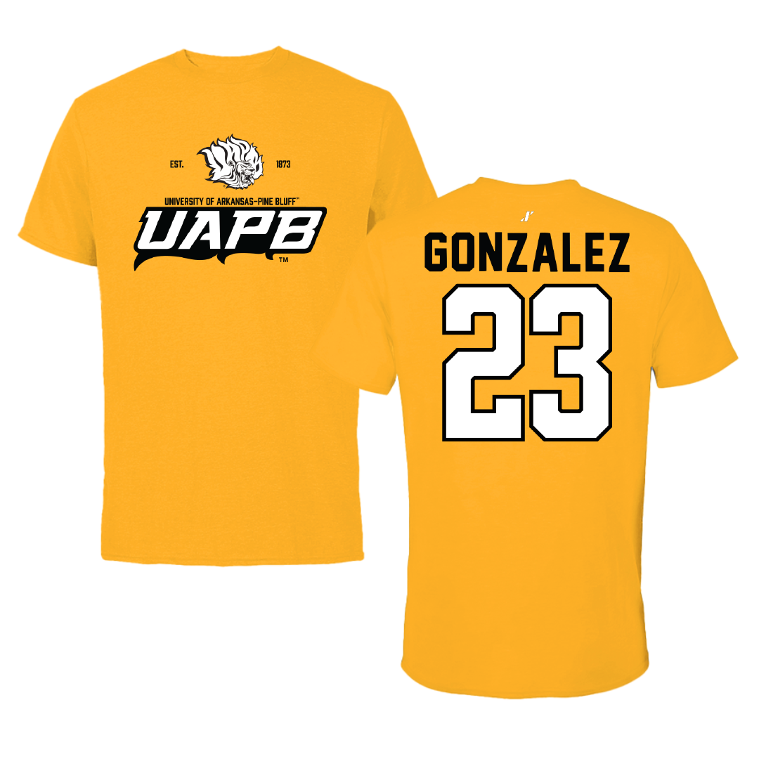 University of Arkansas-Pine Bluff Softball Gold General Tee - #23 Ariana Gonzalez