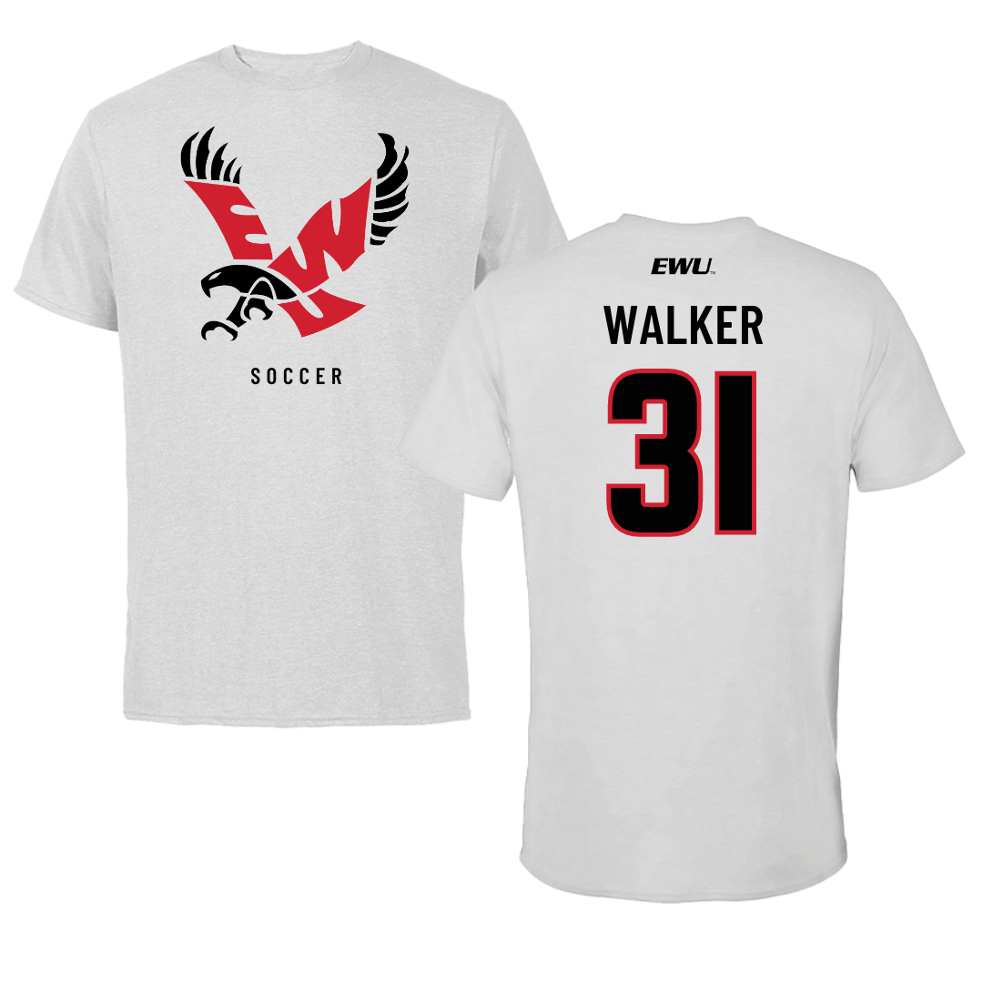 Eastern Washington University Soccer Light Gray Tee - #31 Delani Walker