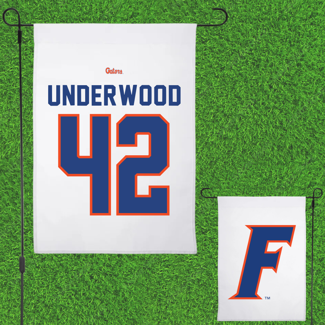 University of Florida Football White Garden Flag - #42 Rocco Underwood