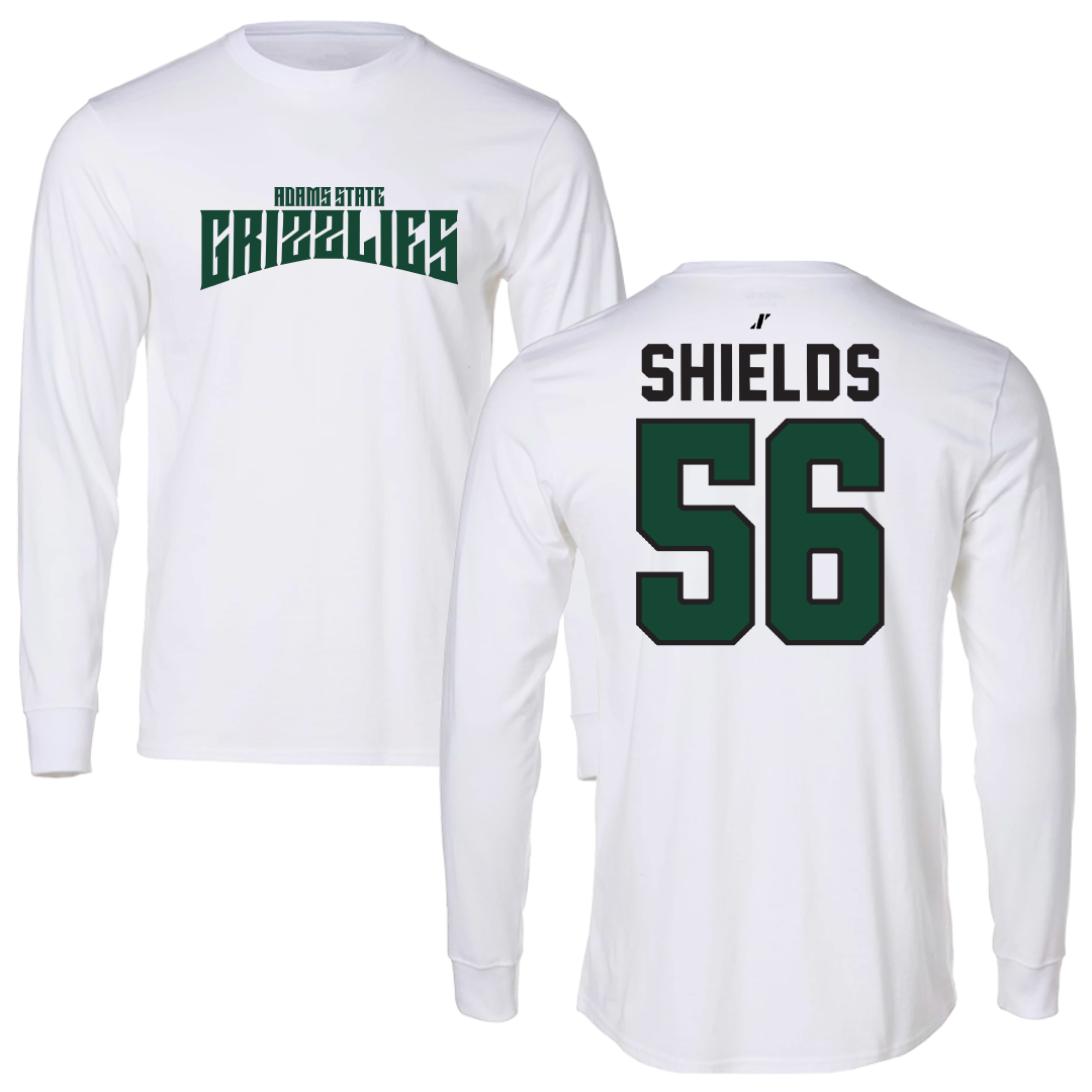 Adams State University Football White Classic Long Sleeve - #56 Aiden Shields