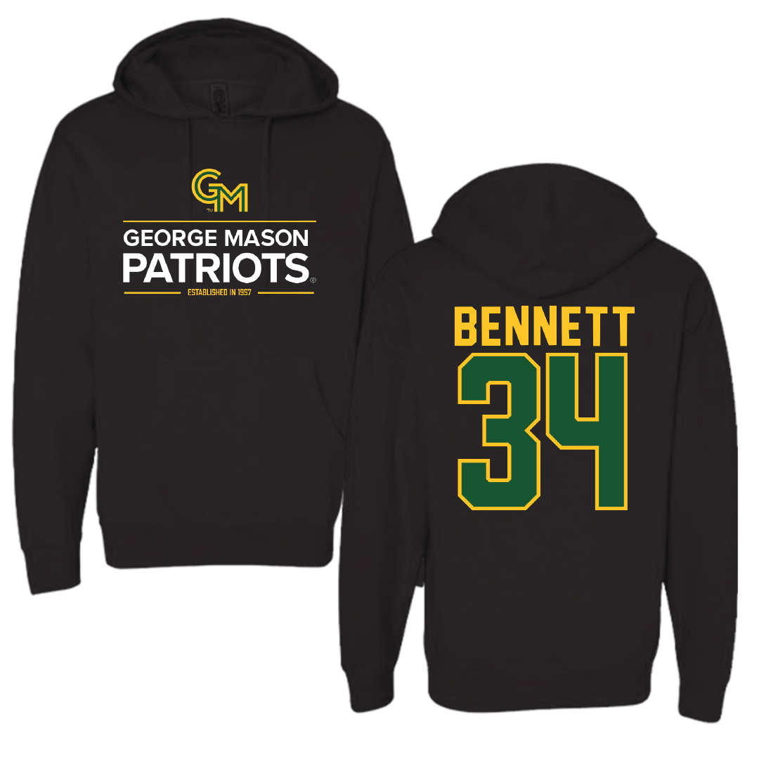 George Mason University Soccer Black General Hoodie - #34 Jazmine Bennett