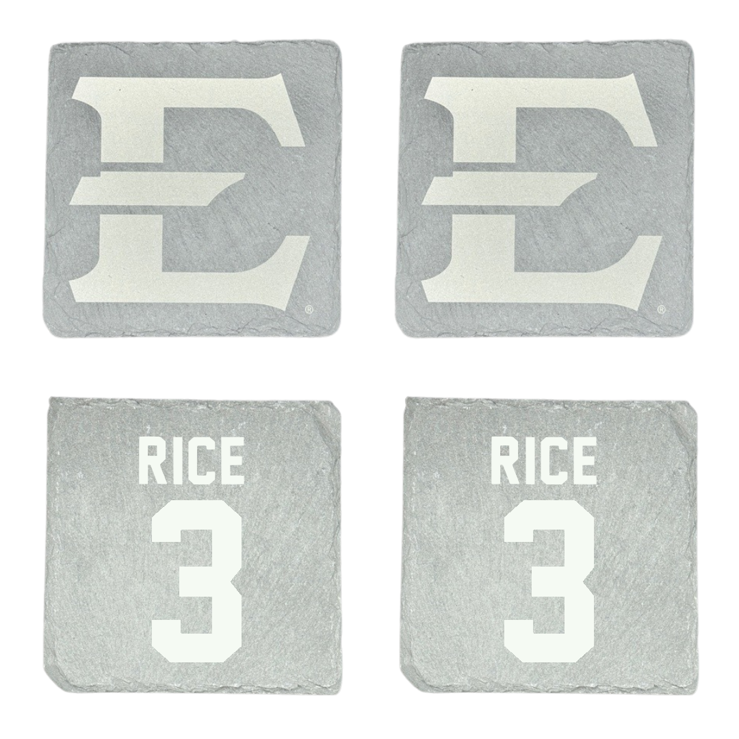 East Tennessee State University Basketball Stone Coaster (4 Pack)  - #3 Tyler Rice