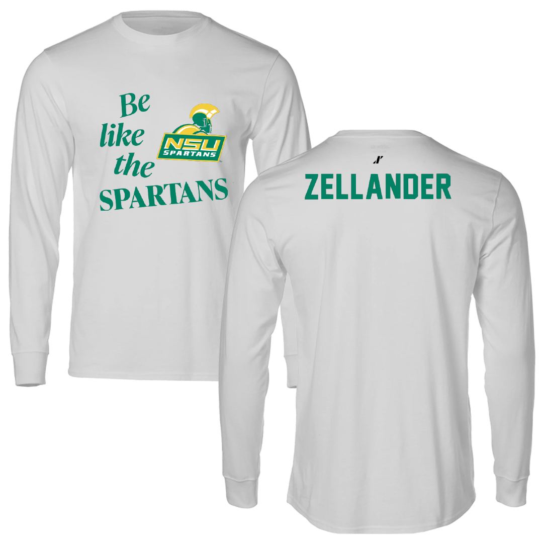 Norfolk State University TF and XC Light Gray Be Like Us Performance Long Sleeve - Jeremiah Zellander
