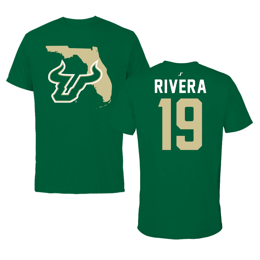 University of South Florida Softball Green State Tee - #19 Alanah Rivera