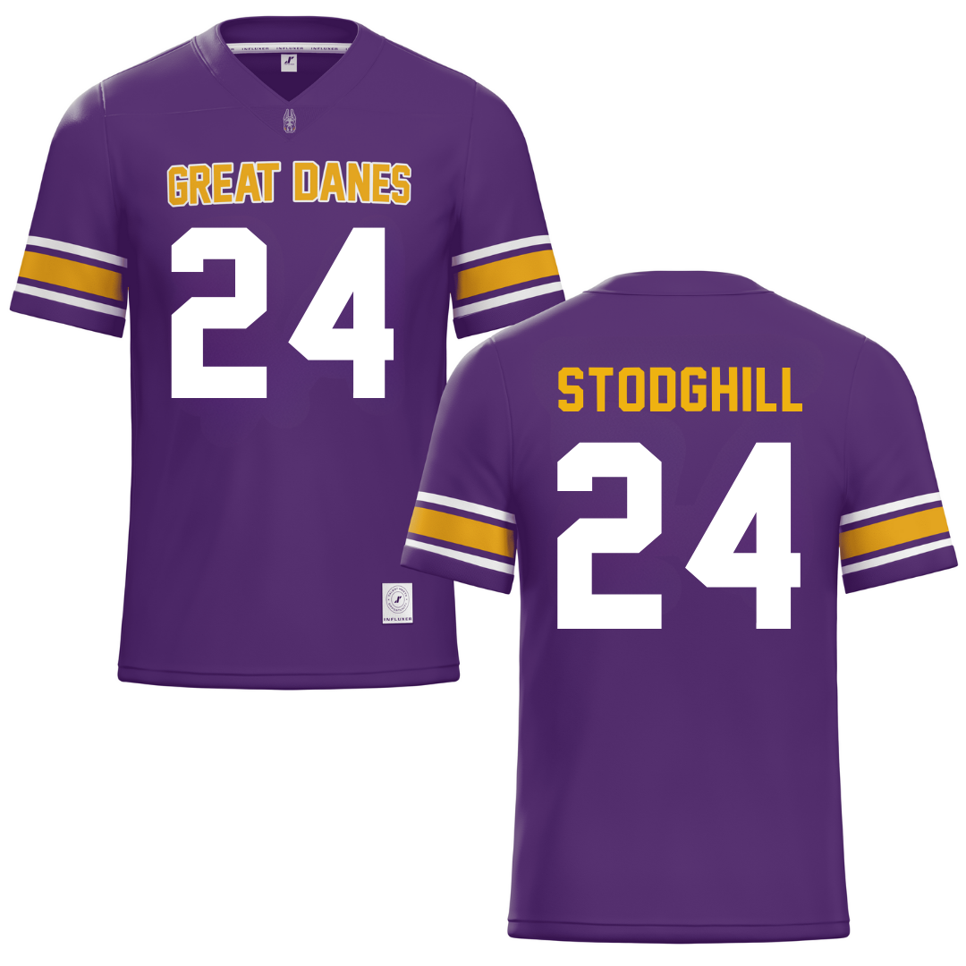 University at Albany Purple Football Jersey - #24 Cam Stodghill
