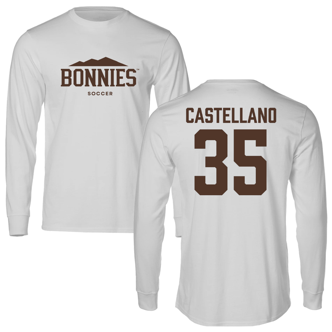 St. Bonaventure University Soccer Light Gray Performance Long Sleeve - #35 Juliana Castellano