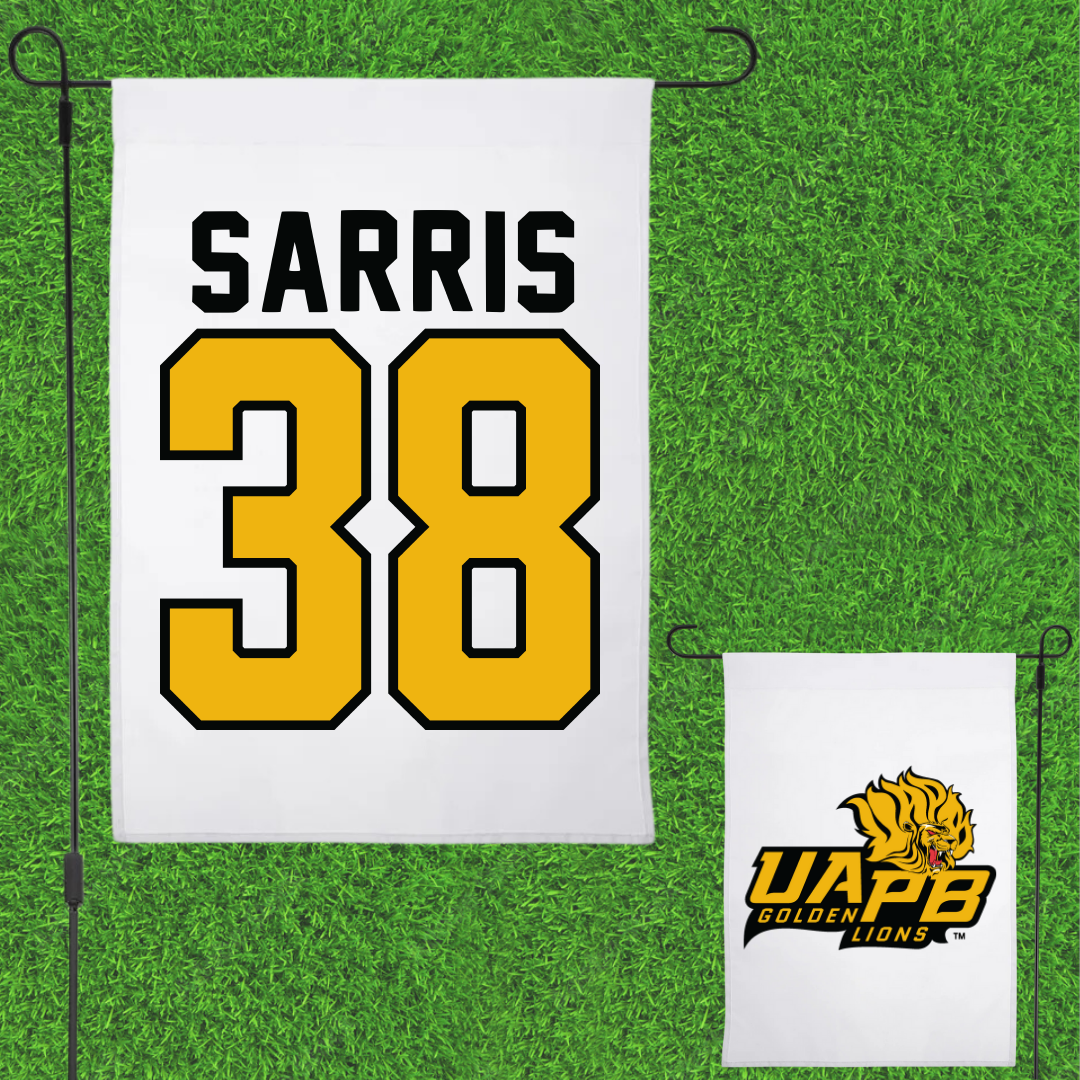 University of Arkansas-Pine Bluff Football White Garden Flag - #38 Dean Sarris