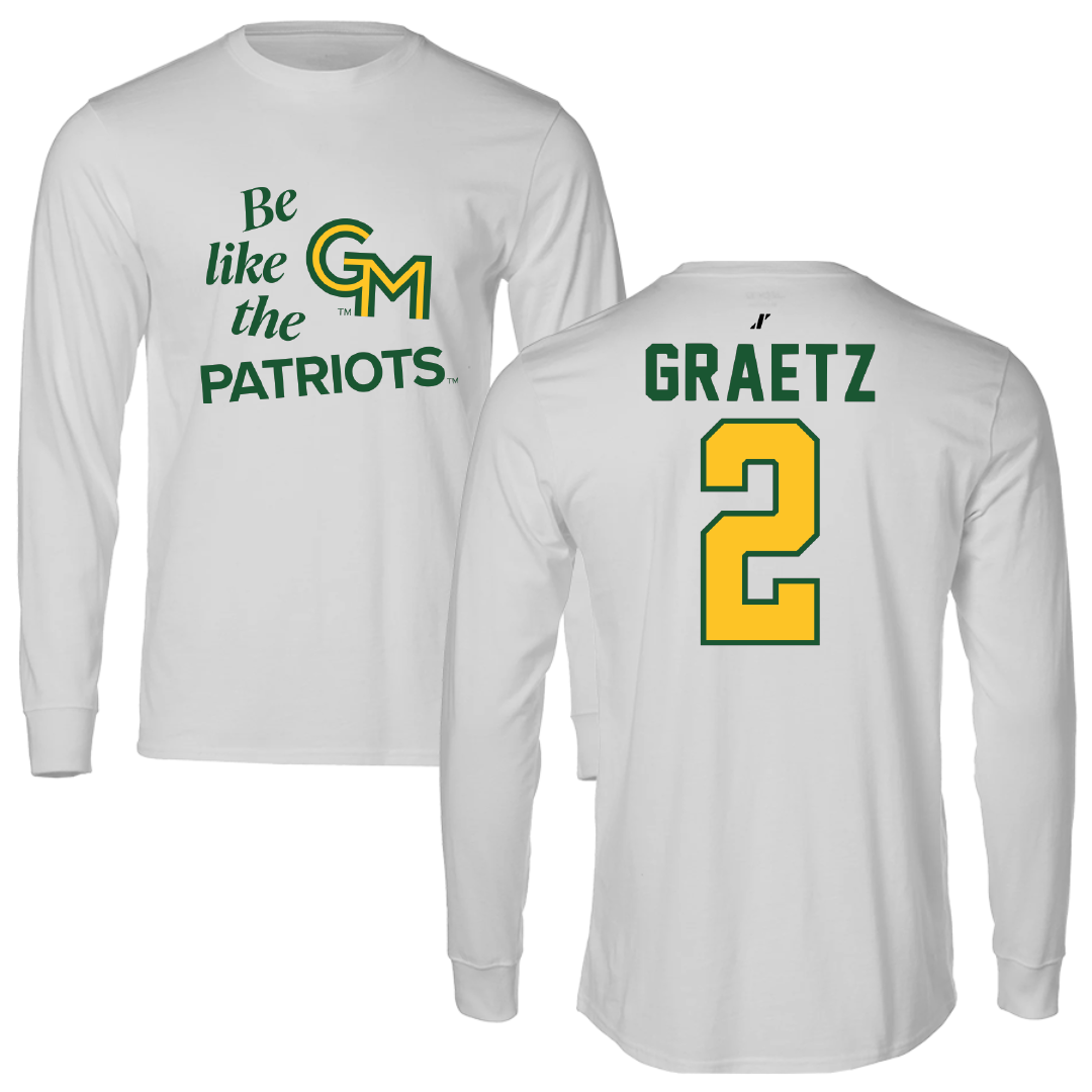 George Mason University Volleyball Light Gray Be Like Us Long Sleeve - #2 Haley Graetz