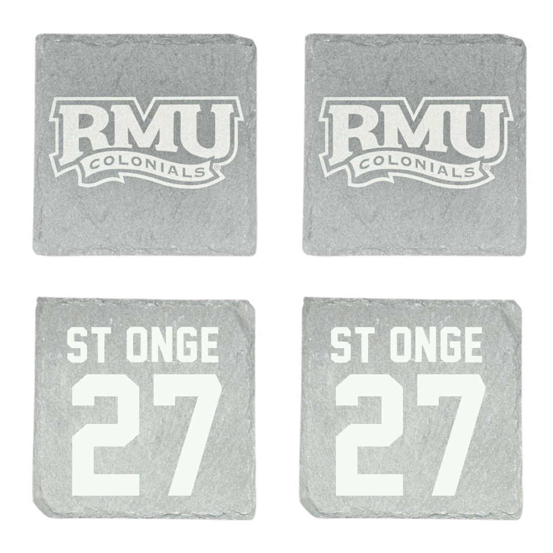 Robert Morris University Ice Hockey Stone Coaster (4 Pack)  - #27 Rylee St Onge