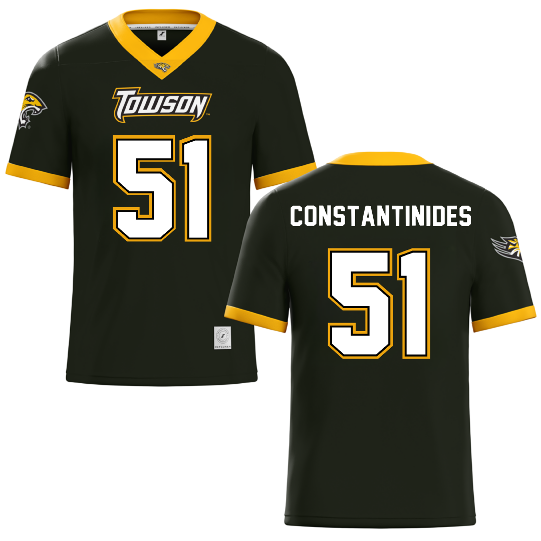 Towson University Black Lacrosse Jersey - #51 Matt Constantinides