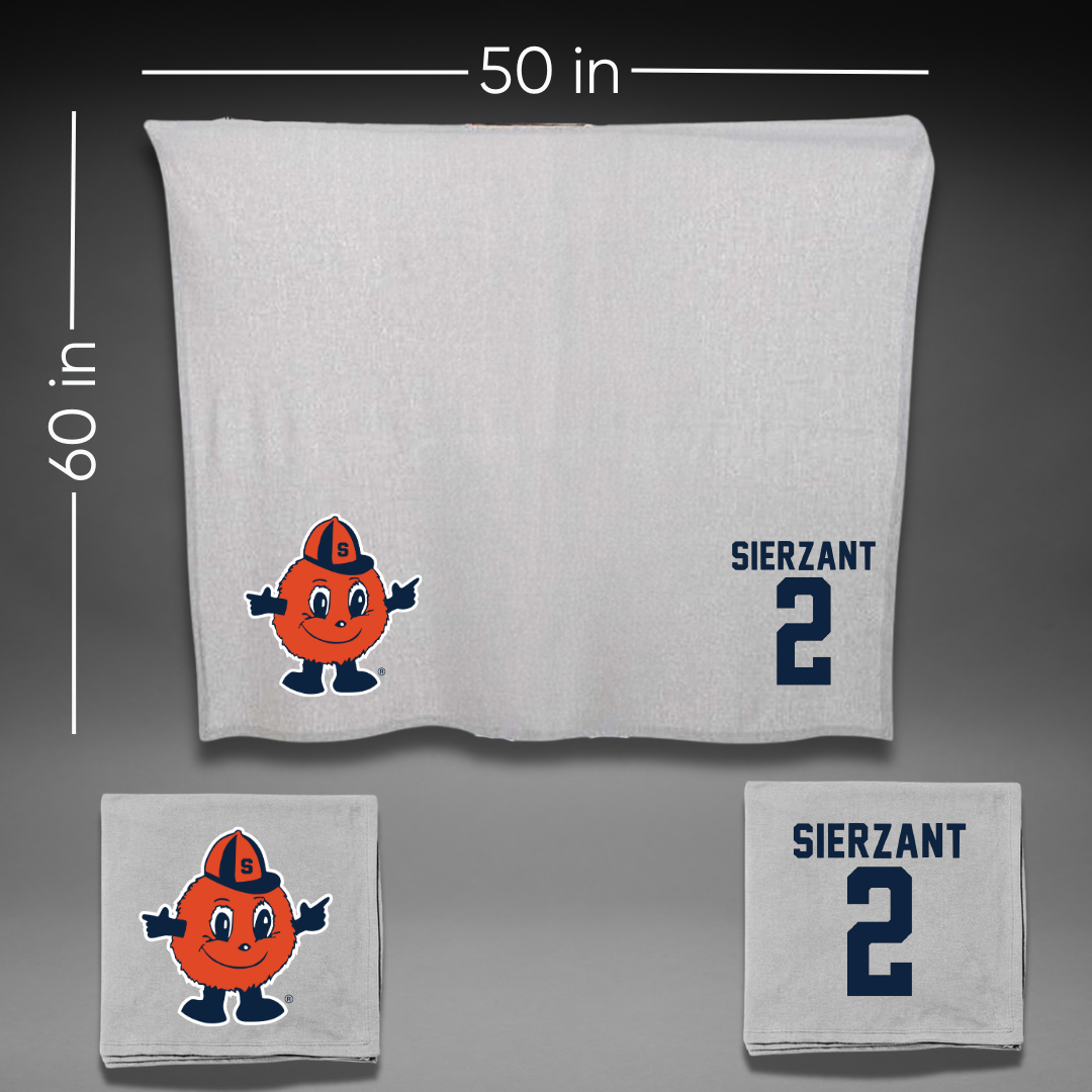 Syracuse University Volleyball Gray Blanket - #2 Veronica Sierzant