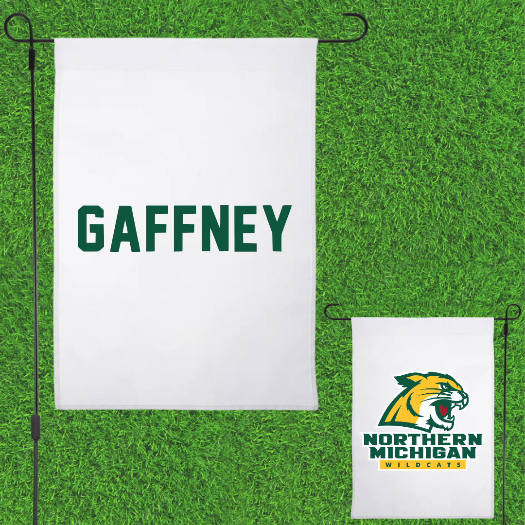 Northern Michigan University Wrestling White Garden Flag - Noelle Gaffney