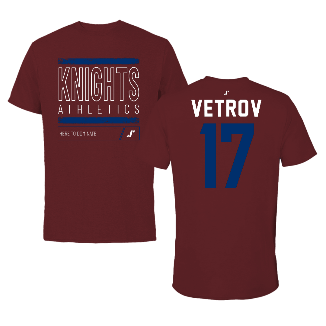 Fairleigh Dickinson University-Metropolitan Campus Volleyball Maroon Dominate Tee - #17 Artem Vetrov