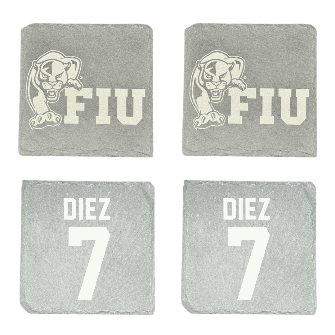 Florida International University Soccer Stone Coaster (4 Pack)  - #7 Isabella Diez