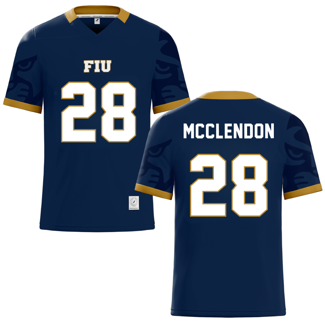 Florida International University Blue Football Jersey - #28 Jeremiah McClendon