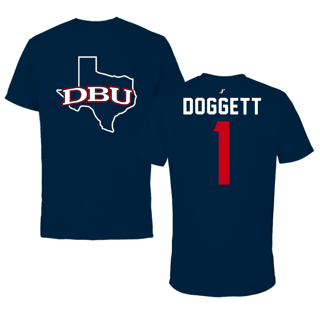 Dallas Baptist University Volleyball Navy State Tee - #1 Daylee Doggett