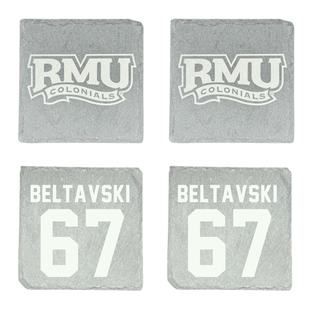 Robert Morris University Football Stone Coaster (4 Pack)  - #67 Luke Beltavski