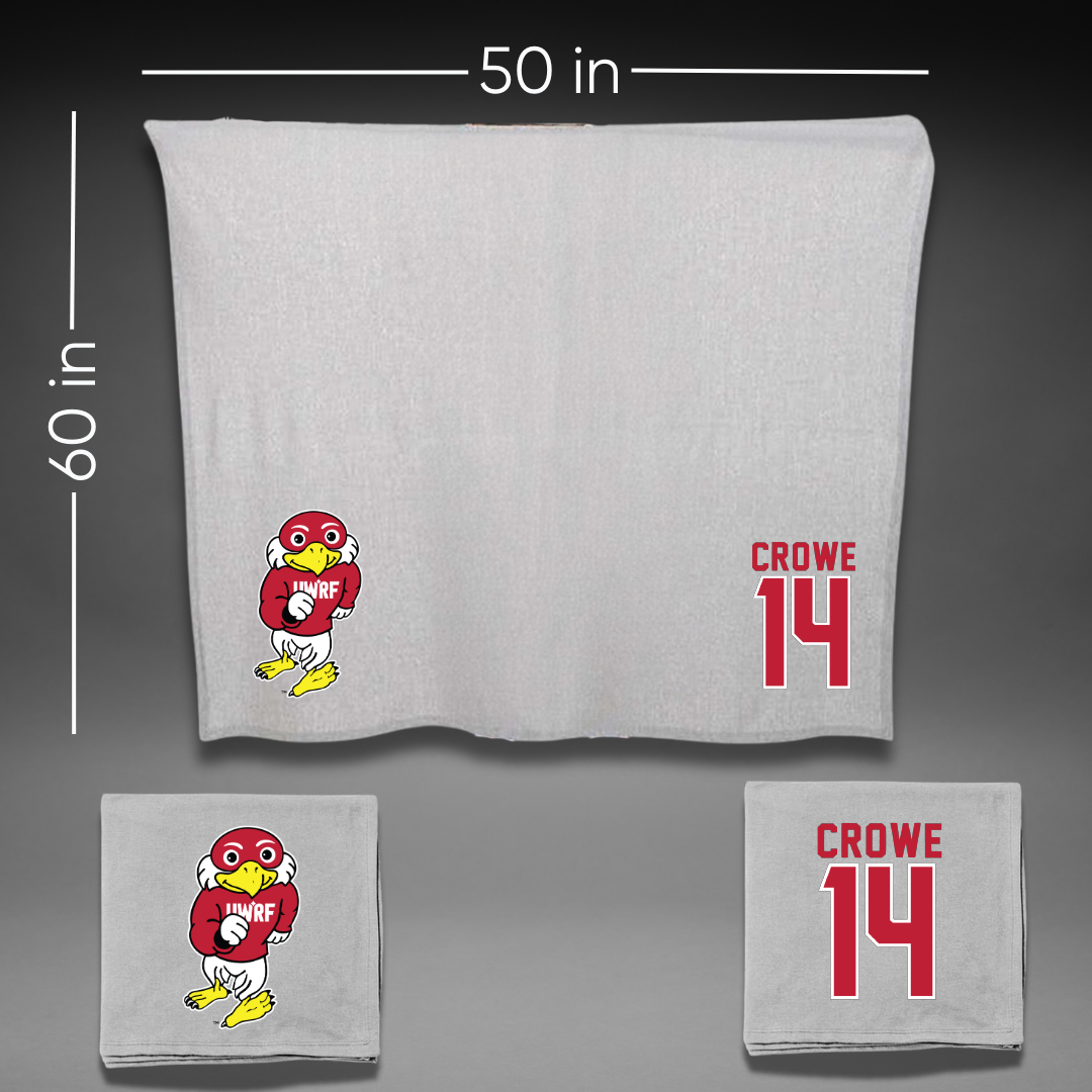 University of Wisconsin-River Falls Softball Gray Blanket - #14 Emily Crowe