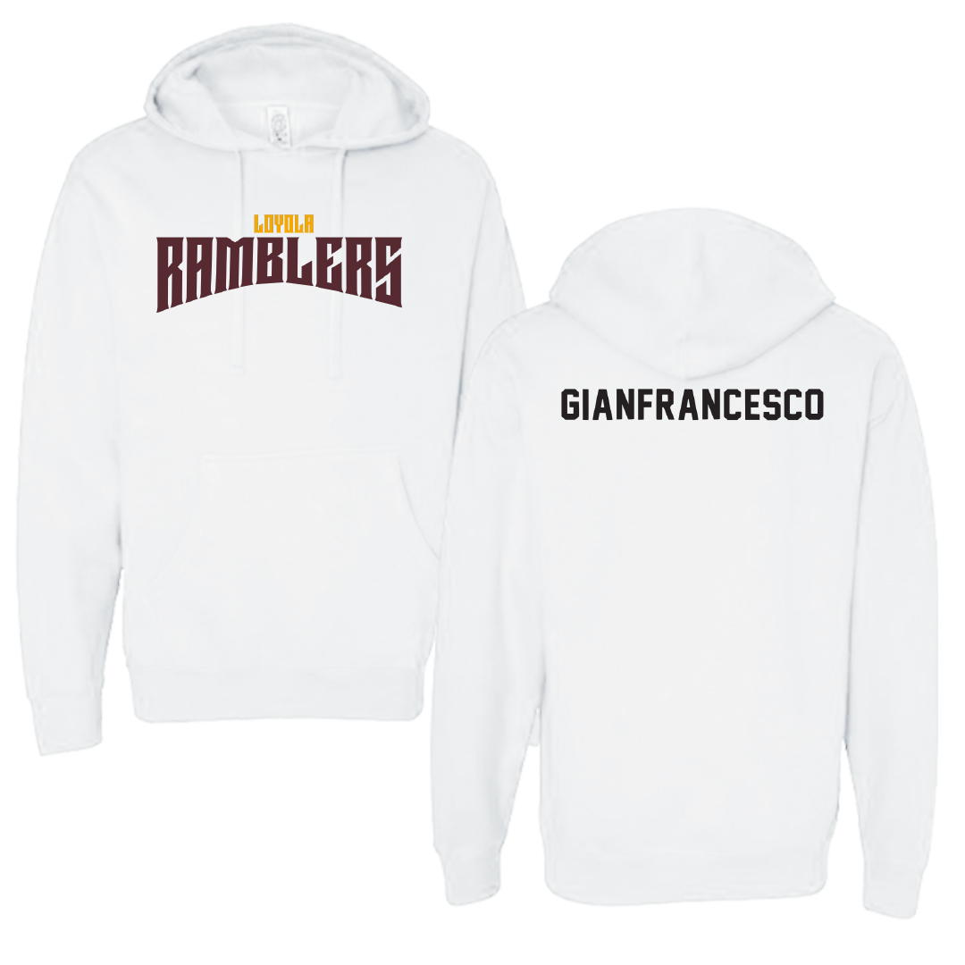 Loyola University-Chicago TF and XC White Classic Hoodie - Mia Gianfrancesco