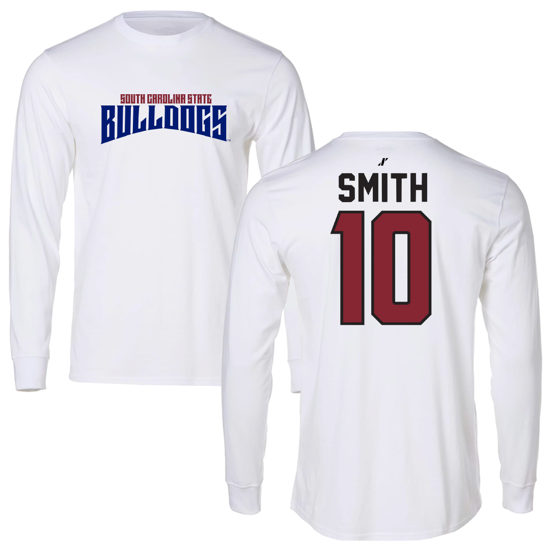 South Carolina State University Football White Classic Long Sleeve - #10 Tyler Smith