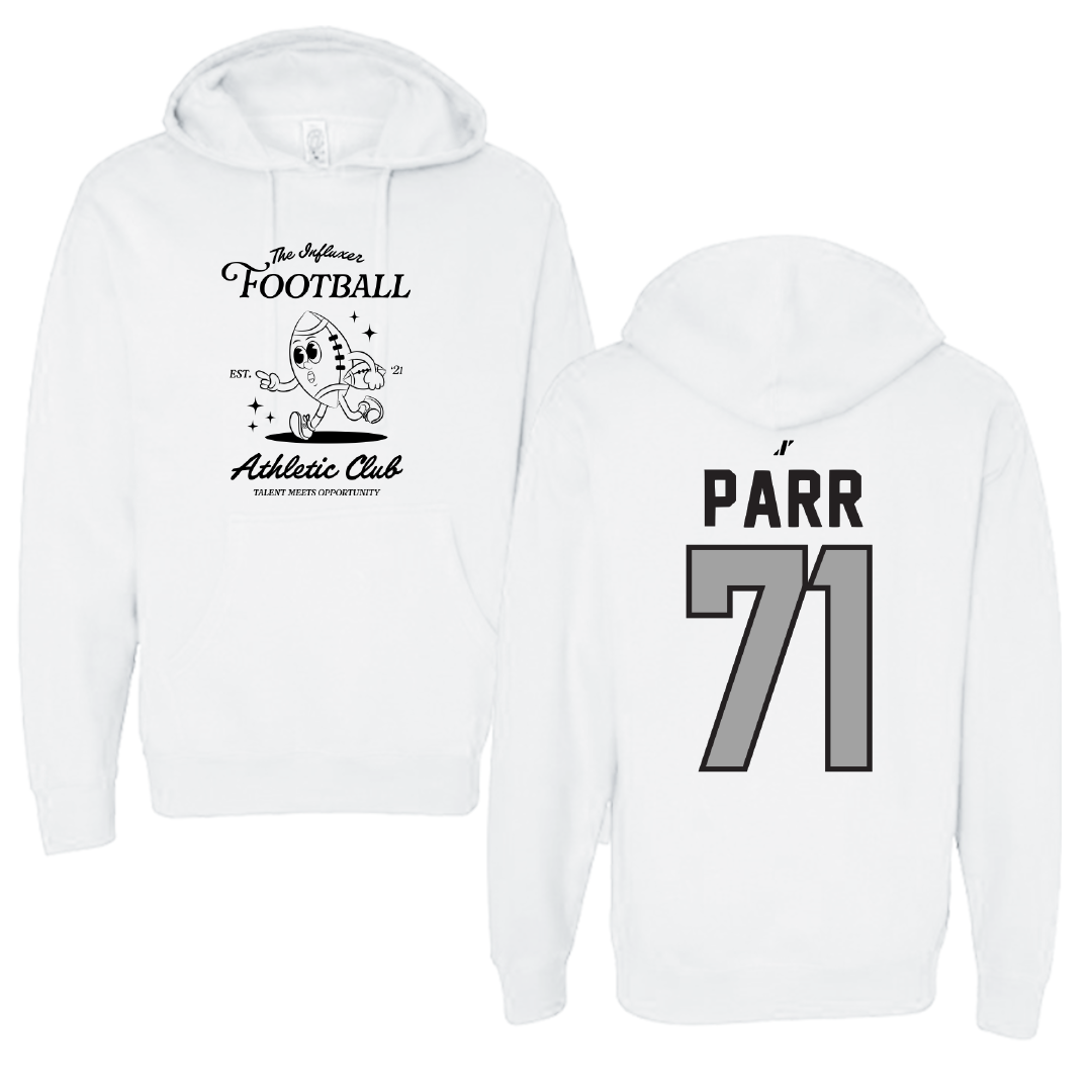 Football White Influxer Athletic Club Hoodie - #71 Logan Parr
