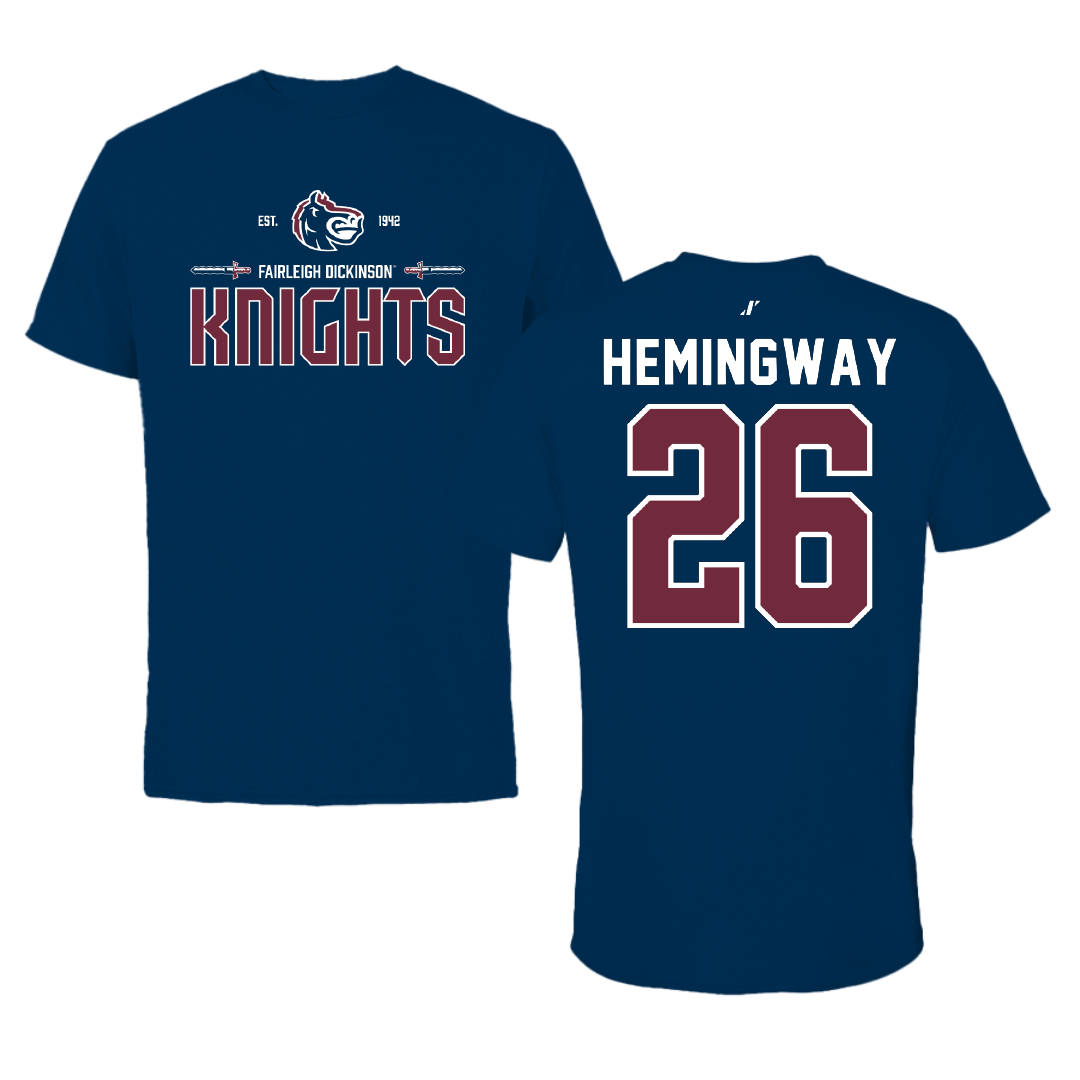 Fairleigh Dickinson University-Metropolitan Campus Softball Navy General Tee - #26 Jordyn Hemingway