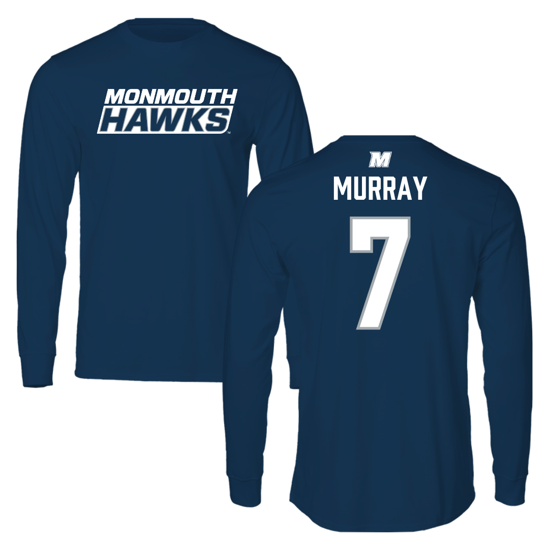 Monmouth University Basketball Navy Performance Long Sleeve - #7 Isabella Murray