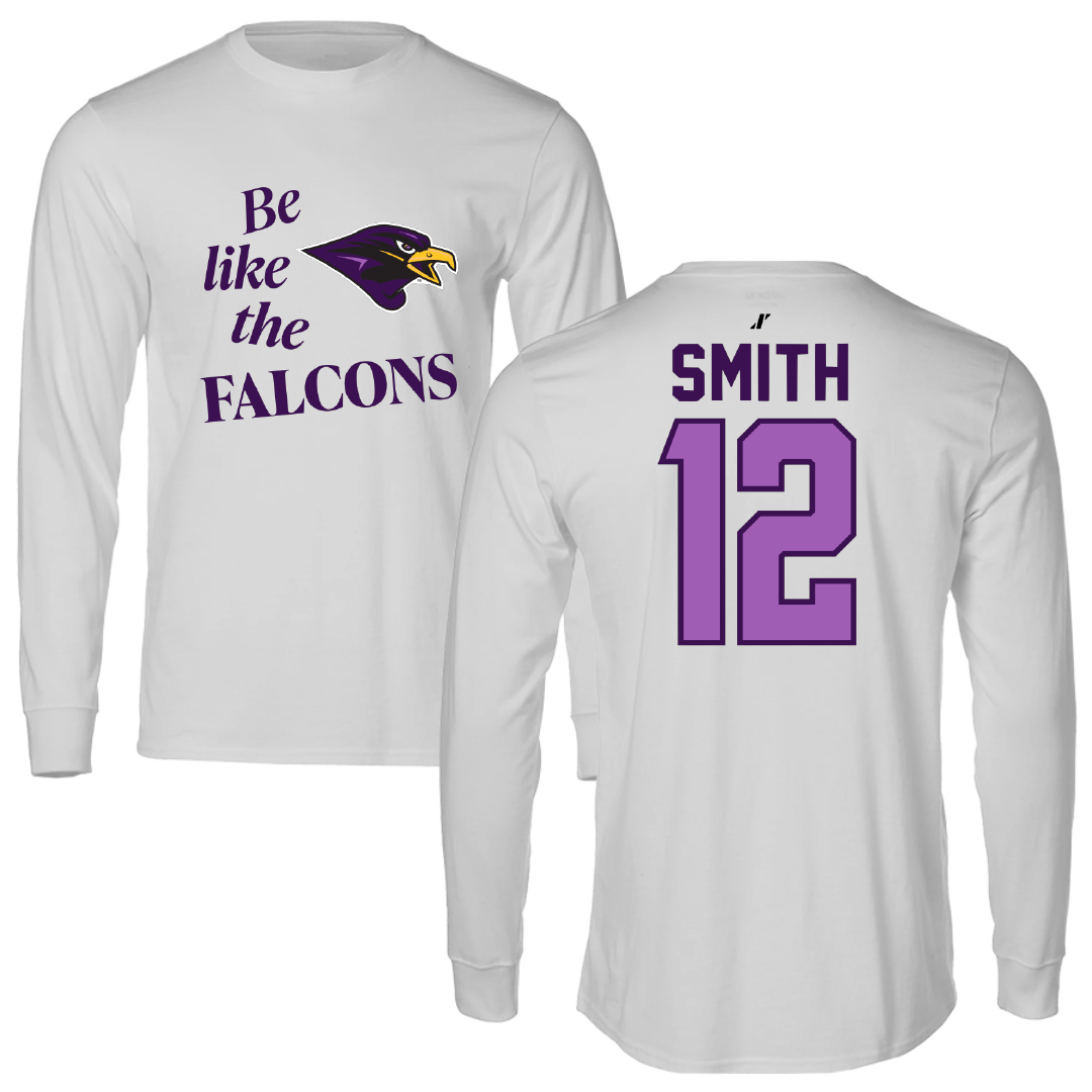 University of Montevallo Basketball Light Gray Be Like Us Long Sleeve - #12 Luke Smith