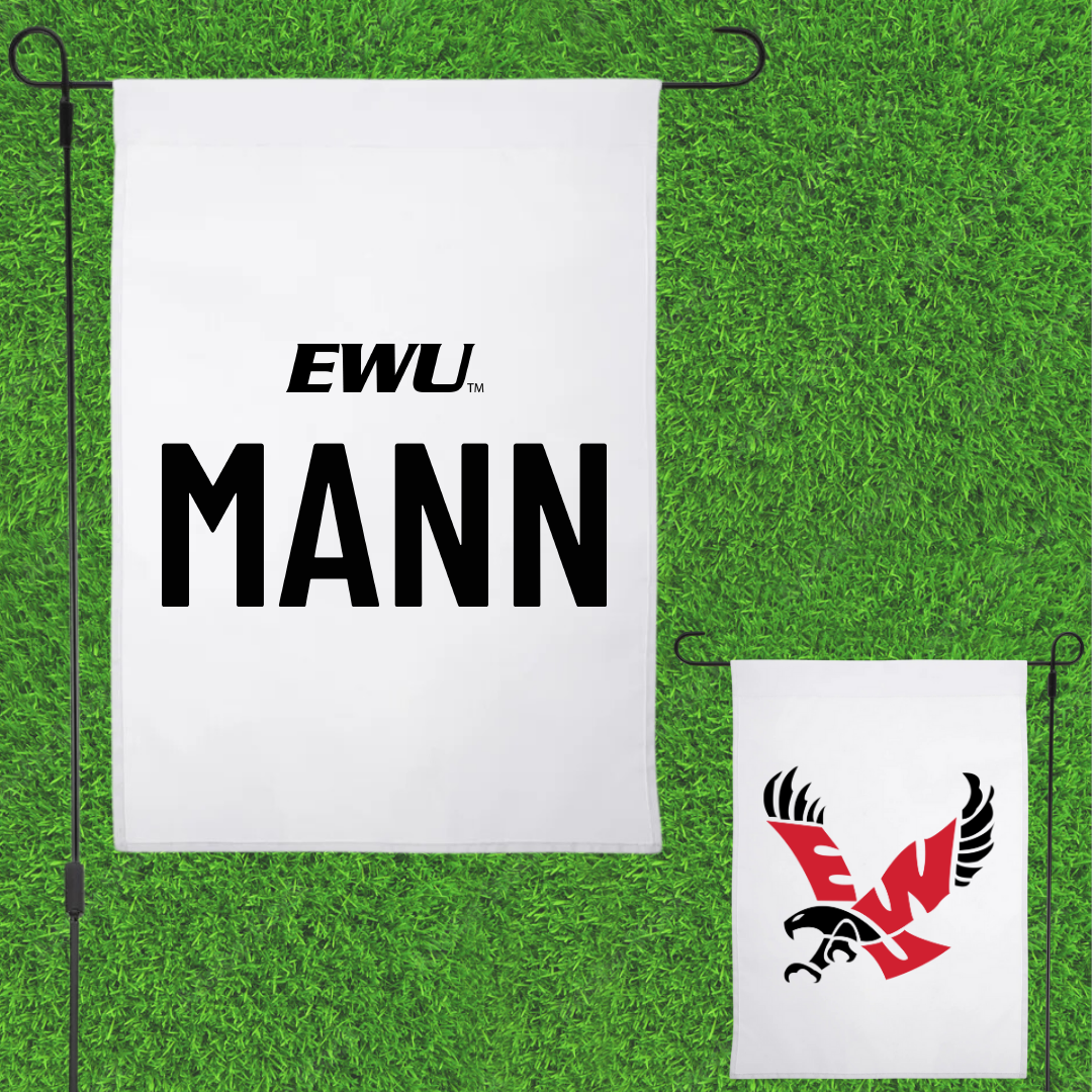 Eastern Washington University Tennis White Garden Flag - Kenzington Mann