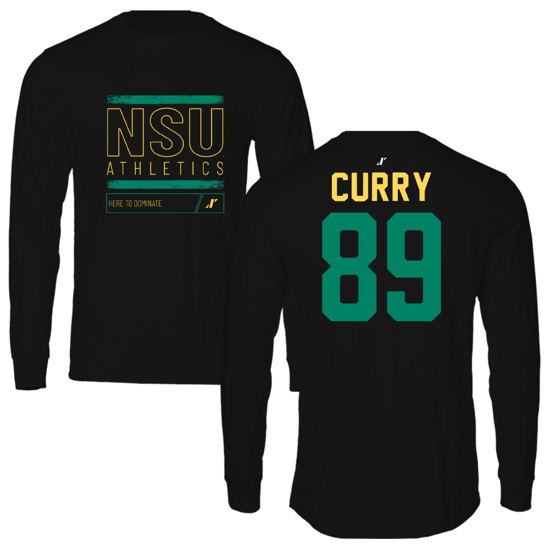 Norfolk State University Football Black Dominate Long Sleeve - #89 Michael Curry