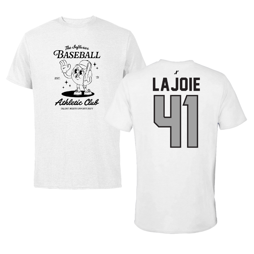 Baseball White Influxer Athletic Club Tee - #41 Josh Lajoie