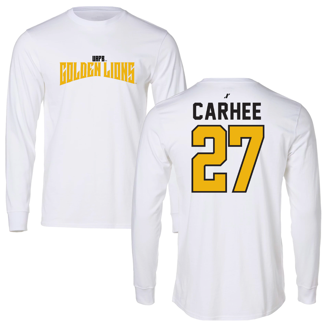 University of Arkansas-Pine Bluff Softball White Classic Performance Long Sleeve - #27 Jada Carhee